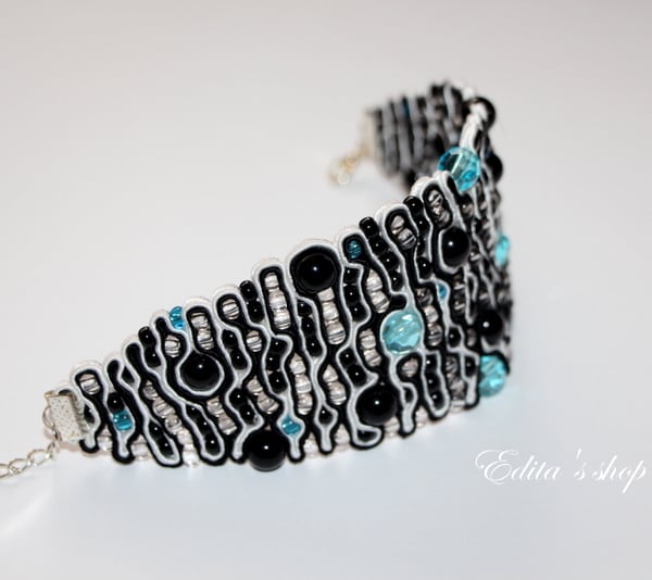 SALE. Soutache Bracelet, Christmas, gift, Handmade, Ready to ship