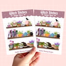 Witch Sticker Sheets, Witch Shelves, Witchy Journal Stickers.
