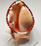Bamboo Eco Coral & Freshwater Culture Pearls Sterling Silver Bracelet  - Image 8