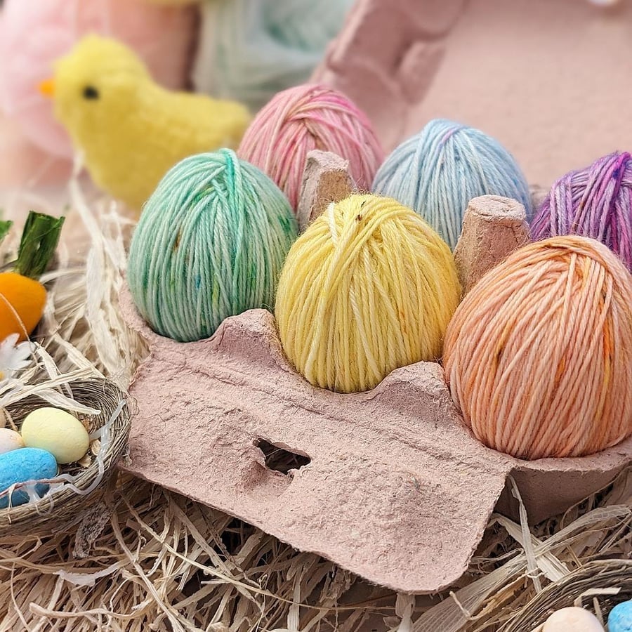 Easter Egg Boxes of Yarn 