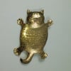 Happy fat cat brooch