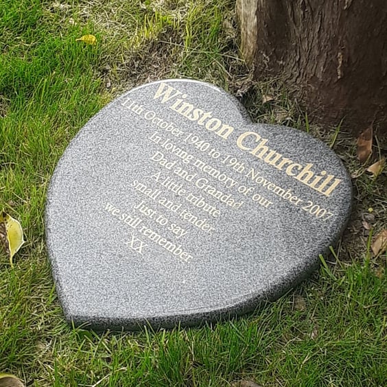 Flat Grave Stone Grave marker Cemetery Stone Heart Grave Headstone Memorial