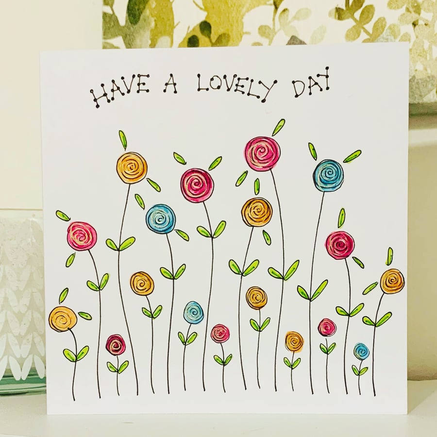 Hand drawn Card - Lovely Day 