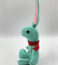 Aqua Bunny The Little Hand Embroidered Felt Rabbit   - Image 10