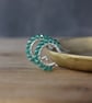 Green Onyx Gemstone Hoop Earrings - Handmade Silver Jewellery  - Image 4