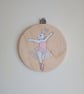 Ballerina Bunny Hanging Decoration Hand Painted Ballet Dancer Rabbit - Image 1