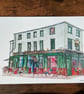 The Dispensary pub watercolour print