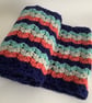INFINITY SCARF , neckwarmer , cowl  ' The Islander' . Navy , coral . grey . - Image 2