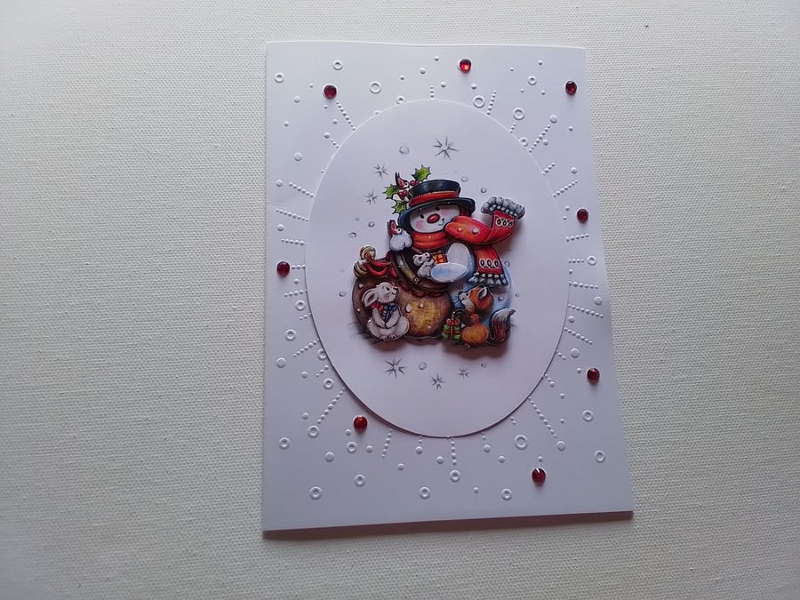 Christmas card. Decoupage Christmas card.  Ref 230