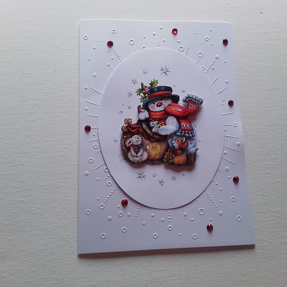 Christmas card. Decoupage Christmas card.  Ref 230