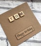 Personalized Birthday or Occasion Card, Handmade Scrabble Tile Card