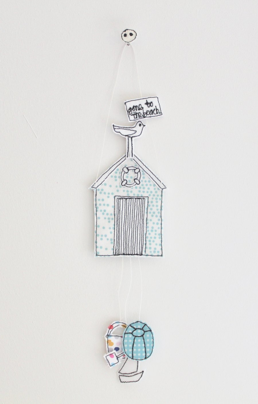 'Gone to the Beach' - Beach Hut Hanging Decoration