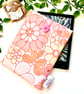 Handmade Vintage Fabric pink Retro Floral Kindle Sleeve, E-reader pouch - Image 1