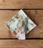 Fabric Coasters, 6 Set, Handmade Coasters, Cotton Coasters. Garden-COAST-10 - Image 1