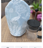Kielder Hare Fabric Coffee Pot Cosy - Padded Duck Egg Blue   - Image 2