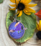 Whimsical Witch Illustrated Acrylic Charm - Image 1