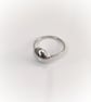 Sterling silver ring with silver pebble - Image 2