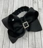 Black Pleated Tail Bun Wrap - Image 1