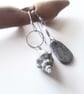 Asymmetrical Shell & Slate Earrings  - Image 4