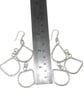 Handmade Sterling Silver Pear Geometric Silver Drop Earrings – Elegant & Unique  - Image 3