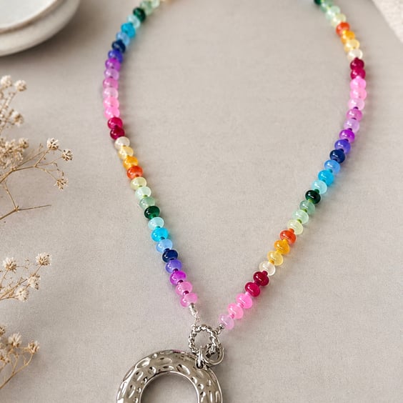 Rainbow Sweetie Statement Necklace 