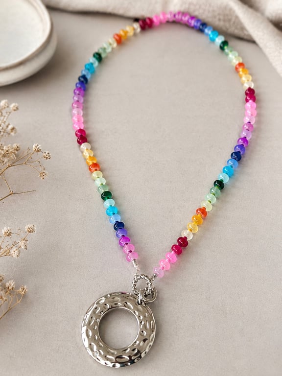 Rainbow Sweetie Statement Necklace 