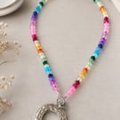 Rainbow Sweetie Statement Necklace 