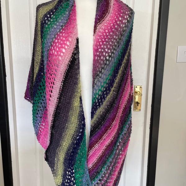 Hand knitted shawl