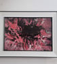 (11) Acrylic Art forming a Bullseye with Resin shimmer and bought Frame  - Image 1