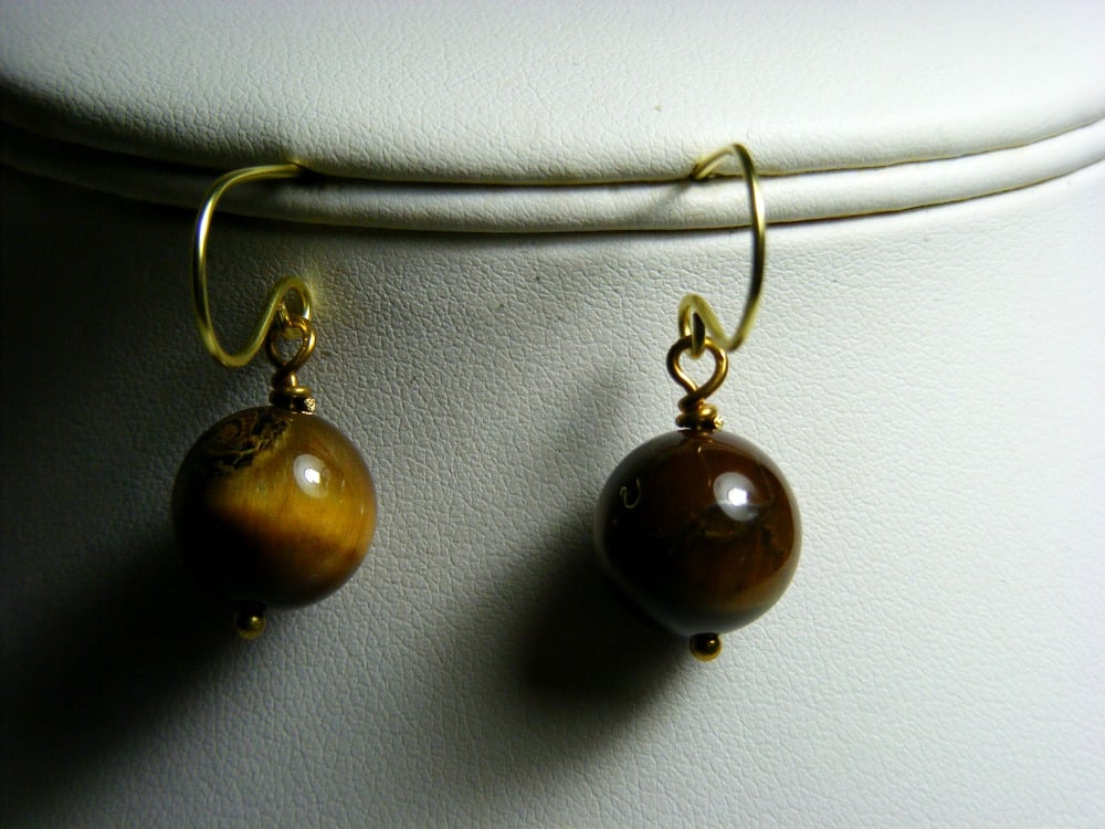 Yellow Tiger's Eye Earrings