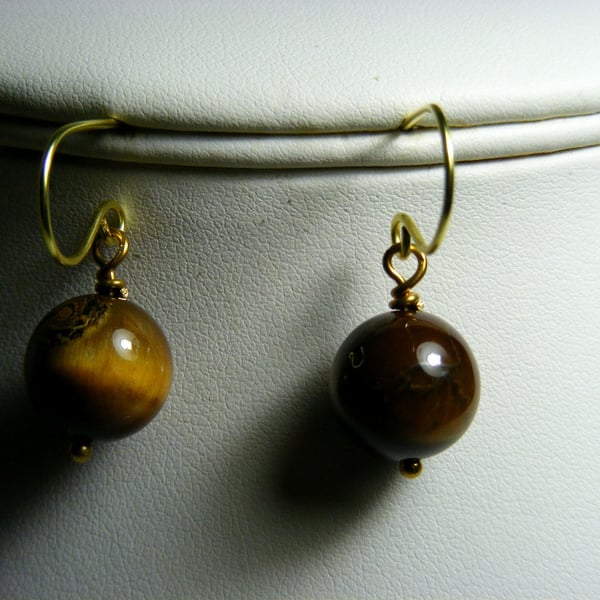 Yellow Tiger's Eye Earrings