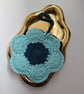 Crochet Flower Pouch - Mix of blue - Image 1