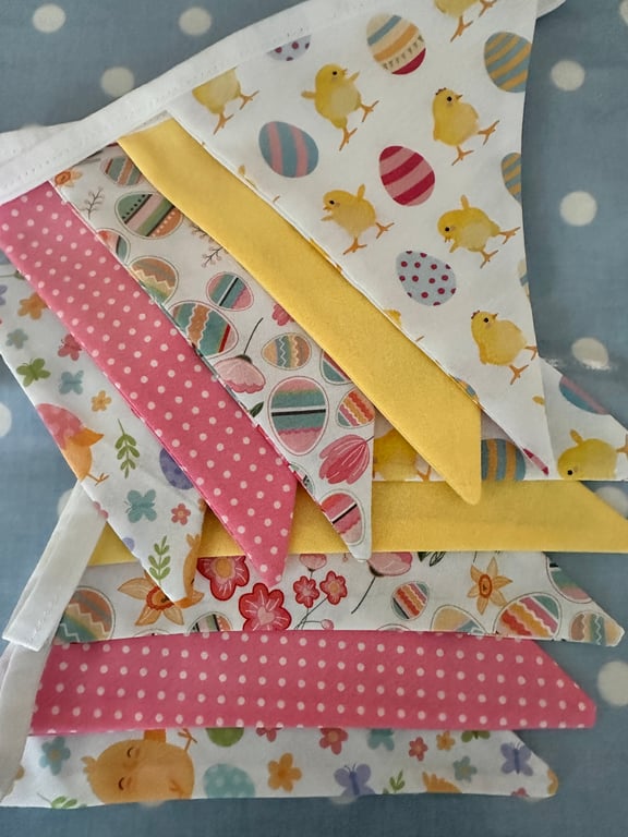 Easter Cotton Fabric Bunting, 