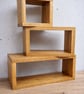 Solid Oak Cube Shelves Set - Modern Floating Wall Storage (Set of 3)