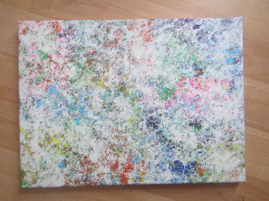 ABSTRACT ACRYLIC PAINTING 9 x 12 inches