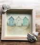 Handmade Beach Hut Framed Wall Art, Coastal Decor, Salty Air Sandy Toes Gift 