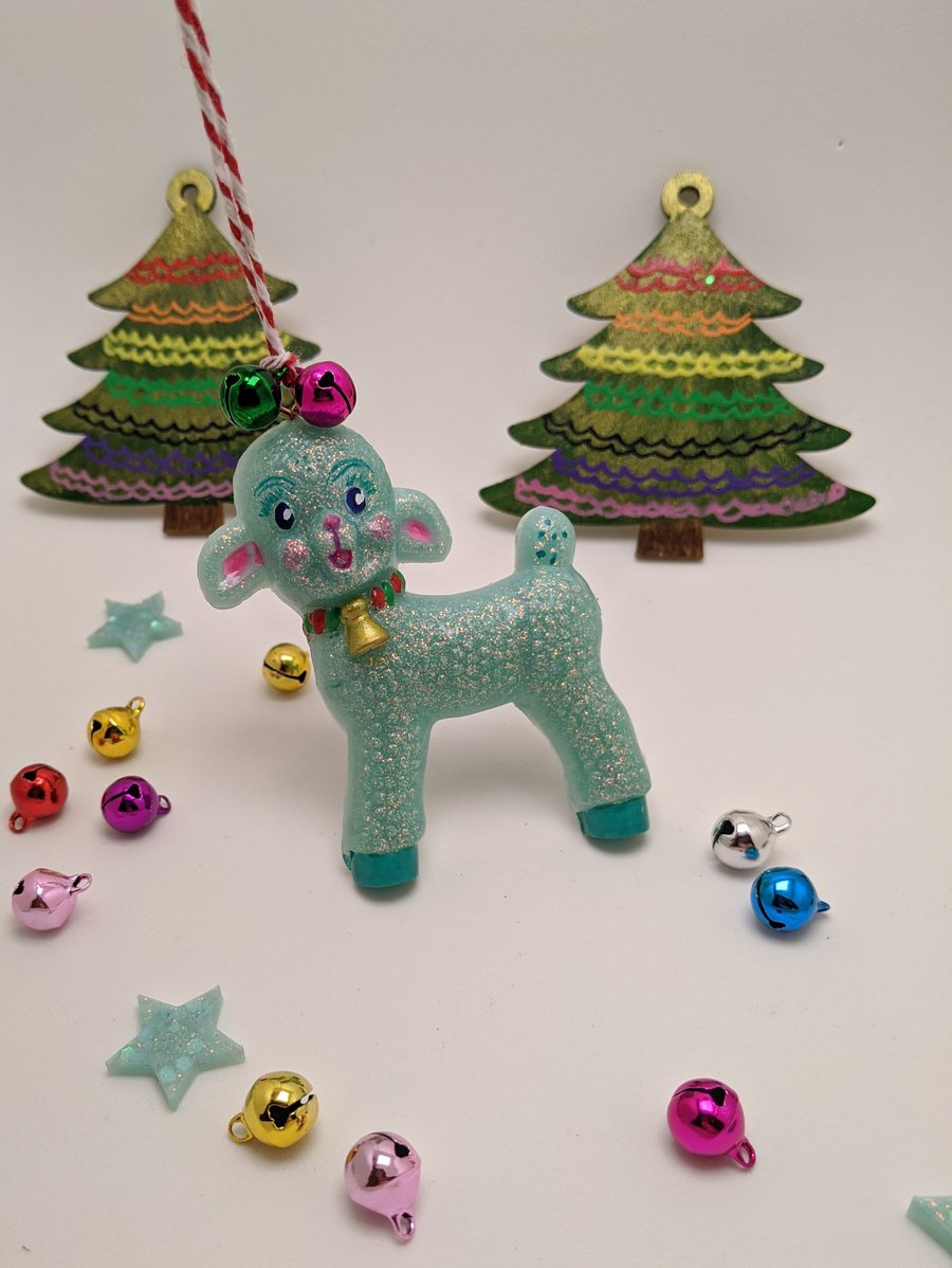 Kitschmas Lambkin - limited edition mint green decoration 