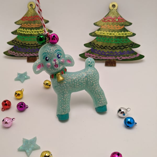 Kitschmas Lambkin - limited edition mint green decoration 