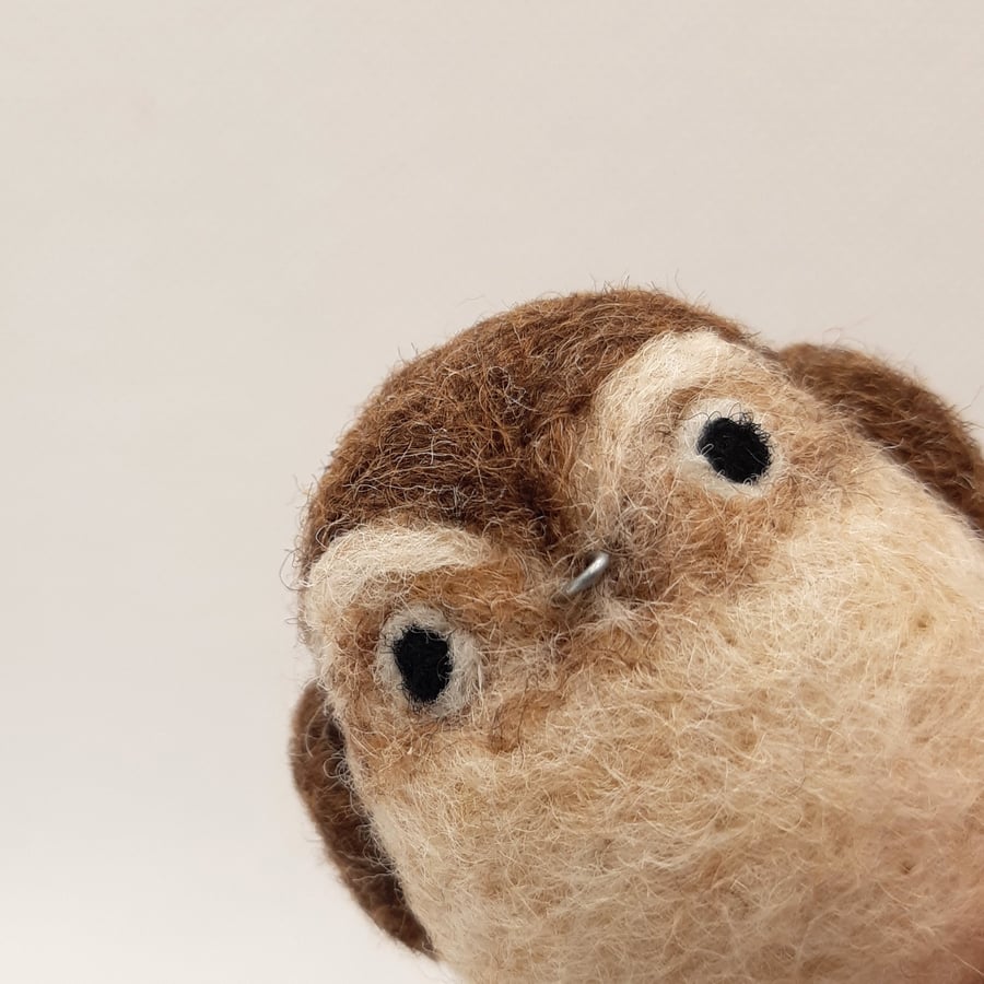 Little Jenny Wren - cute needle felted bird ornament
