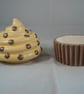 Ceramic Chocolate Glittery Cup Cake Trinket Jewellery Storage Gift Box Container - Image 3