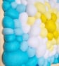 Yellow Blue Felt Wall Art - Abstract Tactile Blobs - Image 6