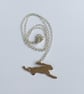 Bronze Leaping Hare Pendant  - Image 3