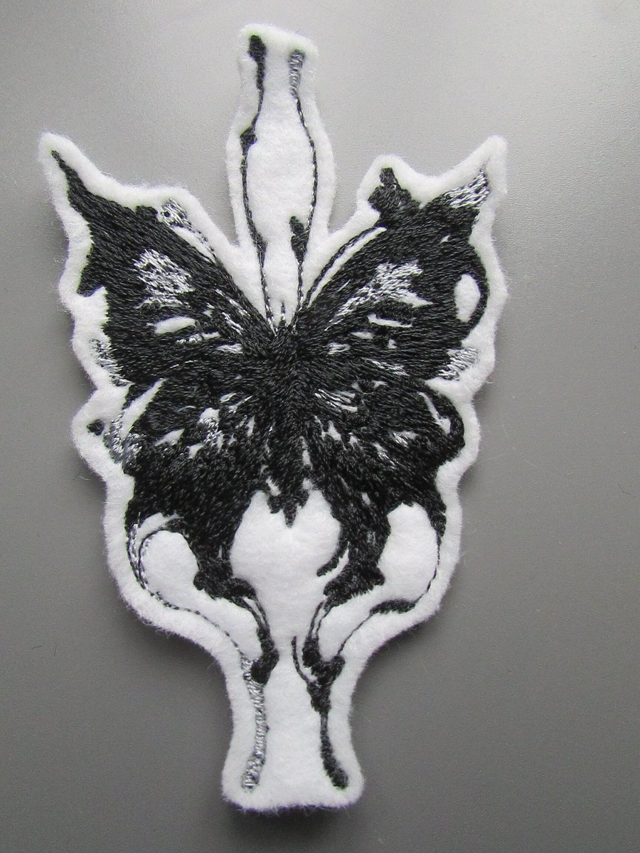 Embroidered Butterfly Applique Patch