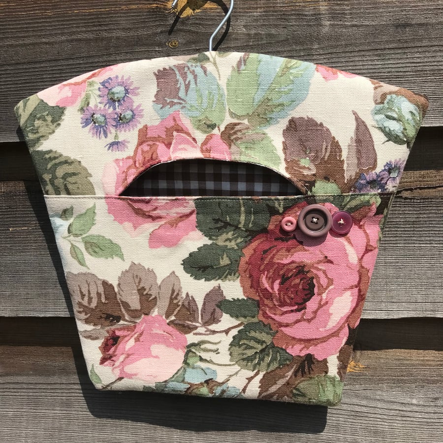 Peg bag in vintage Sanderson fabric