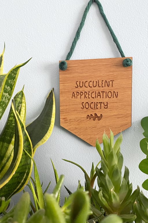 Gardeners gift for her, inspirational oak hanging decoration, plant mum gifts