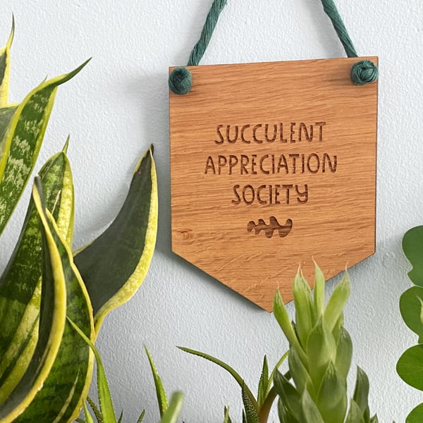 Gardeners gift for her, inspirational oak hanging decoration, plant mum gifts
