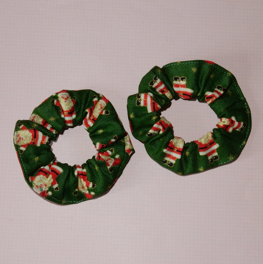 Girl's scrunchies Christmas Santas