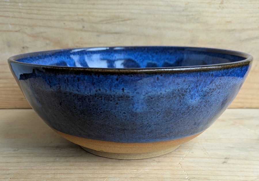Large blue swirl bowl
