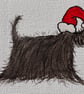 Festive Black Scottie Dog Christmas Decoration  - Image 3