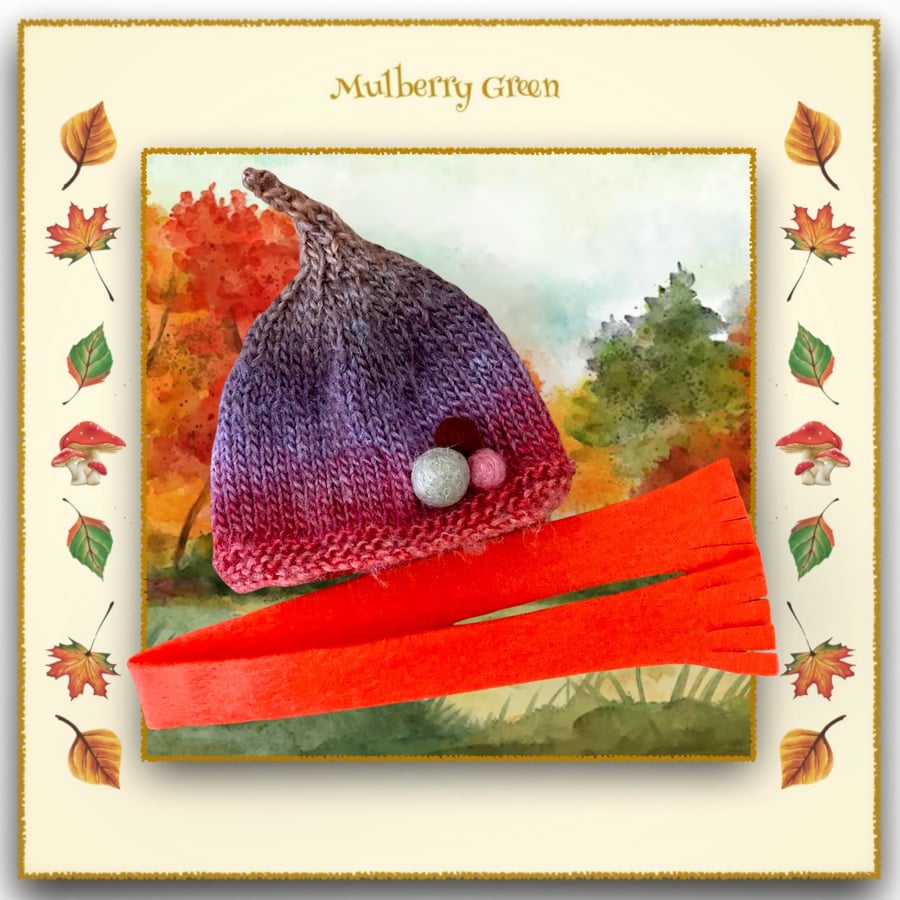 Shades of Autumn Hat and Scarf Set